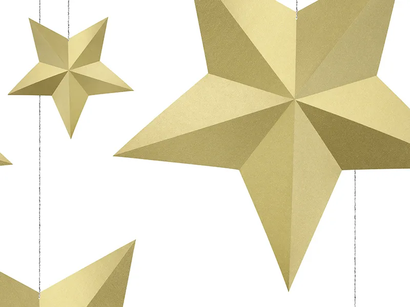 Decorazione Stelle Oro 6 pezzi