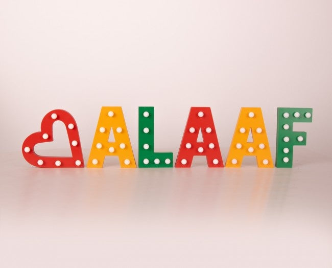 Set di lettere Alaaf con luce 16.6Cm