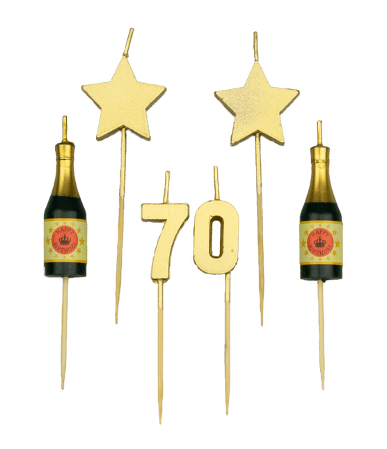 Candele 70 anni Champagne 17,5 cm