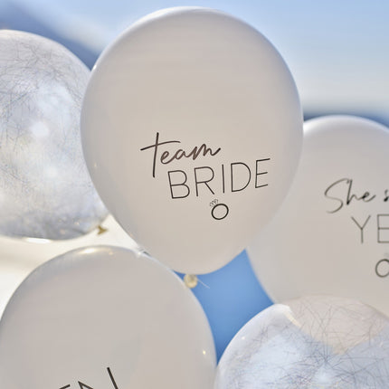 Palloncini matrimonio Team Bride 30cm 5pz