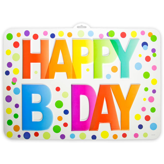 Cartello per porta di compleanno Happy Birthday Dots 52 cm