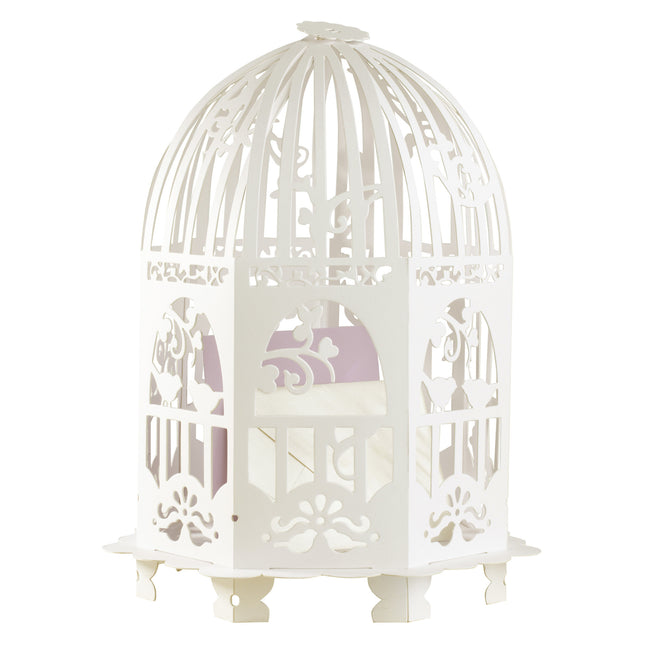 Portacarte beige Birdcage 33cm