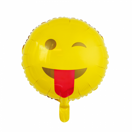 Palloncino ad elio Emoji Tongue 45 cm vuoto