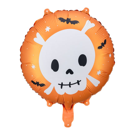 Palloncino ad elio Halloween Testa di Morte vuoto 45 cm