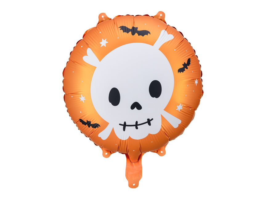 Palloncino ad elio Halloween Testa di Morte vuoto 45 cm