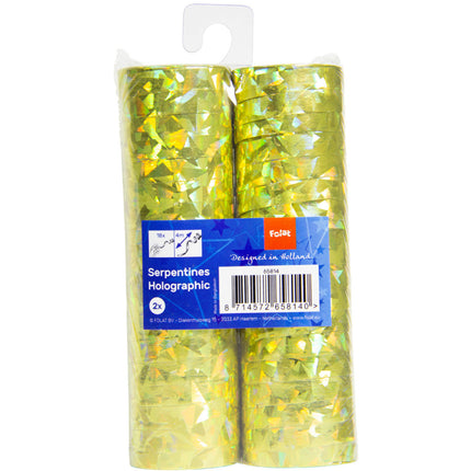 Serpentine oro olografiche 4m 18 anelli 2pz