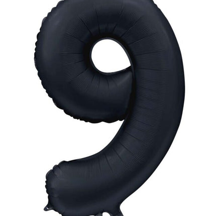 Palloncino numero nero 9 anni lucido 86 cm