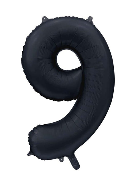 Palloncino numero nero 9 anni lucido 86 cm