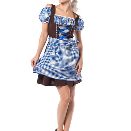 Abito Dirndl Oktoberfest Blu Marrone