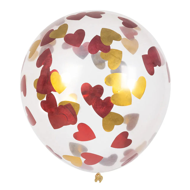 Palloncini con coriandoli a forma di cuore 5 pezzi