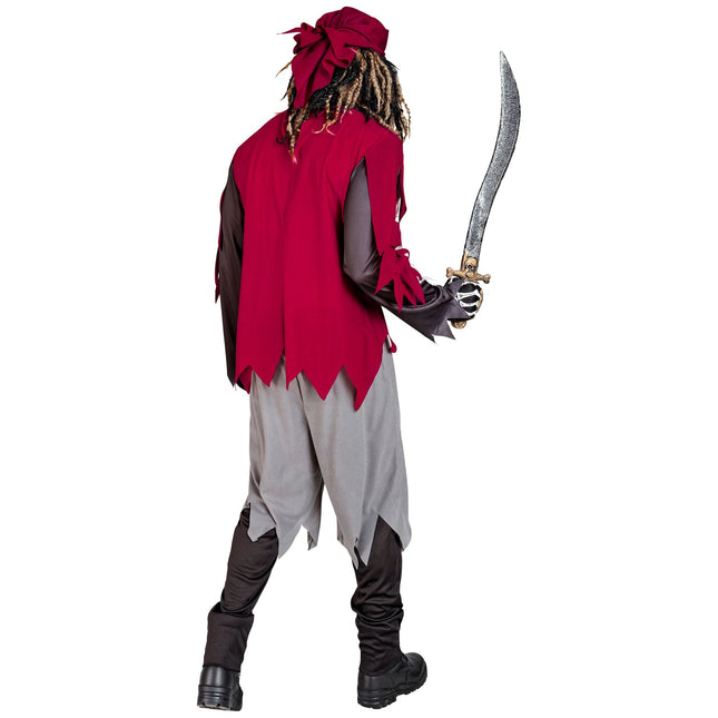 Costume di Halloween da uomo Pirata Scheletro