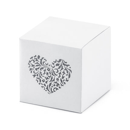 Scatole regalo Cubo Cuore Bianco 5cm 10pz