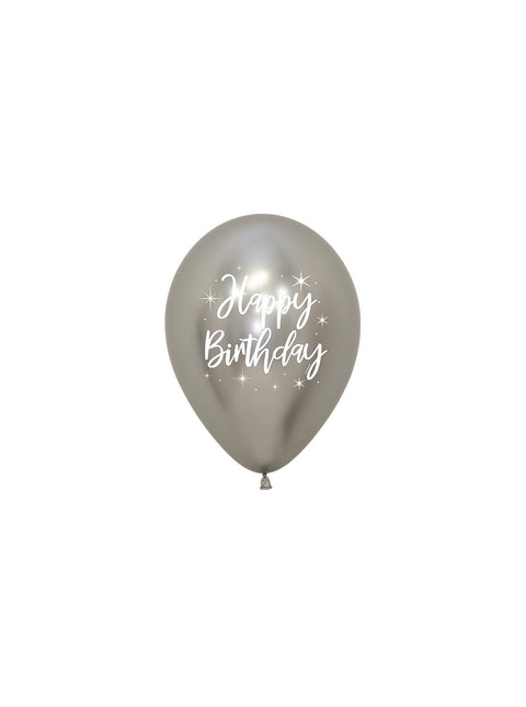 Palloncini Happy Birthday Radiant Reflex Mix 25pz