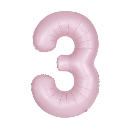 Palloncino a forma di figura rosa 3 anni opaco 86 cm