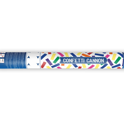 Cannone di coriandoli di carta colorata 40 cm