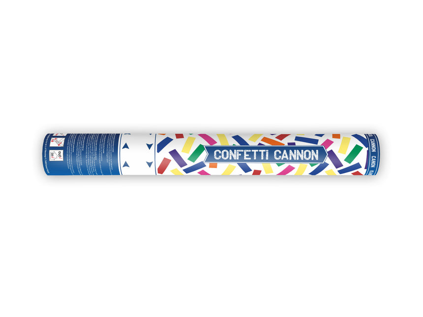 Cannone di coriandoli di carta colorata 40 cm