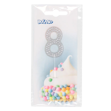 Topper per torta 8 anni Diamante 10,5 cm