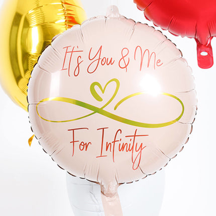 Palloncino a elio Infinity Love vuoto 45 cm