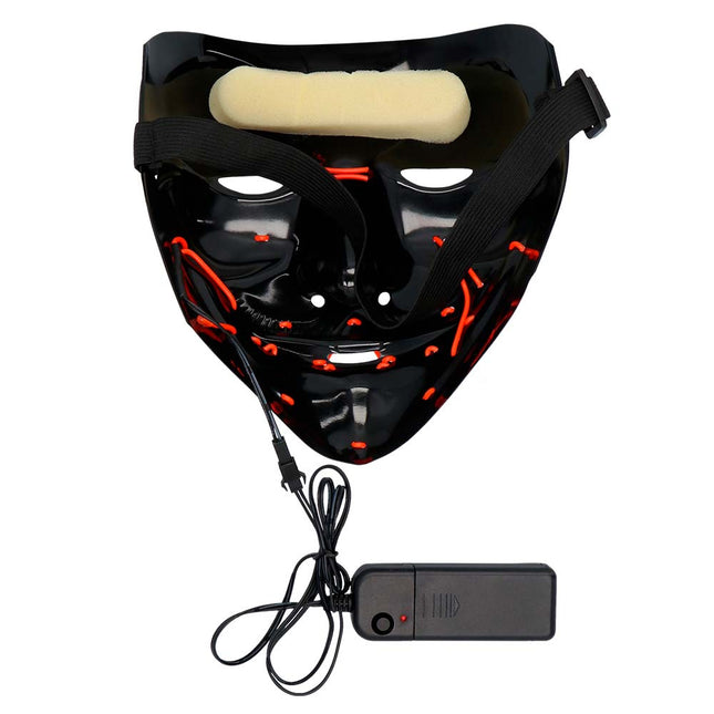 Maschera Led Halloween Killer Smile Rosso