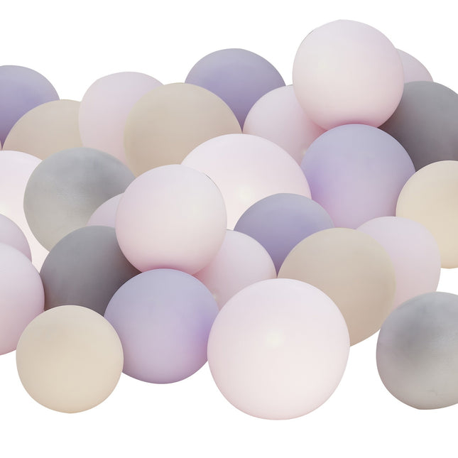 Palloncini rosa grigio lilla 13 cm 40 pezzi