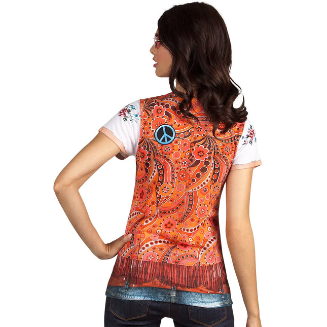 Camicia fotorealistica Flower Power Donna