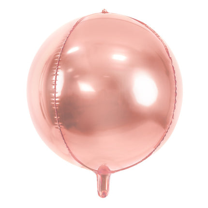 Palloncino a elio rotondo oro rosa vuoto 40 cm