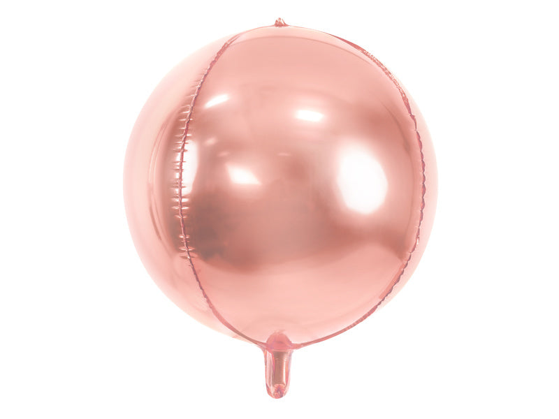 Palloncino a elio rotondo oro rosa vuoto 40 cm