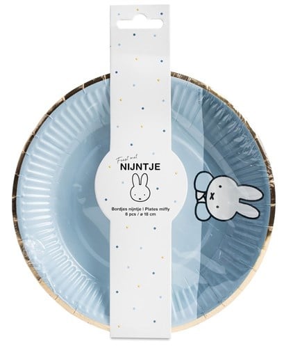 Piatti Miffy blu 18 cm 8 pezzi