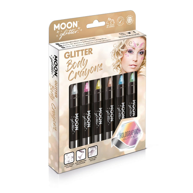 Moon Glitter Holographic Body Crayons Rose Gold 3.2g