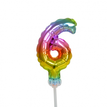 Palloncino in foil Figura 6 Arcobaleno 13cm vuoto