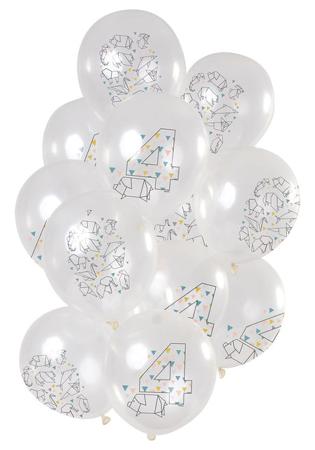 Palloncini 4 anni Origami 30cm 12pz