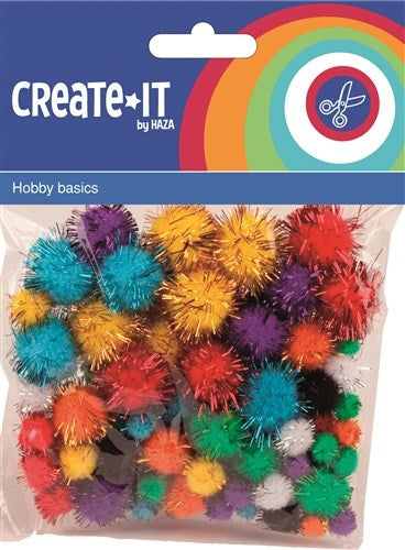 Pompoms Glitter 78pz