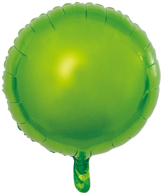 Palloncino a elio rotondo verde vuoto 45 cm