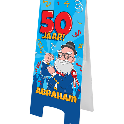 Cartello di avvertimento Abraham Cartoon 58 cm