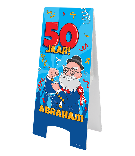 Cartello di avvertimento Abraham Cartoon 58 cm