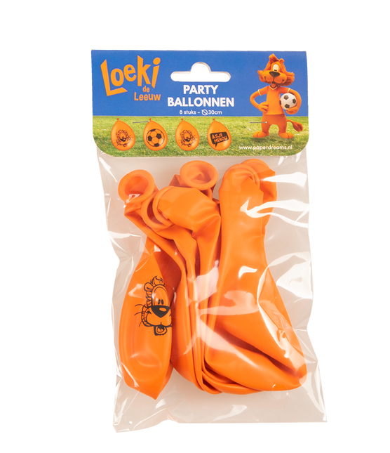 Palloncini Loeki The Lion Arancione 30cm 8 pezzi