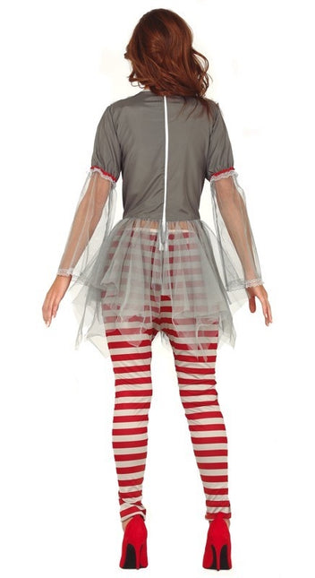 Costume da clown assassino per Halloween da donna