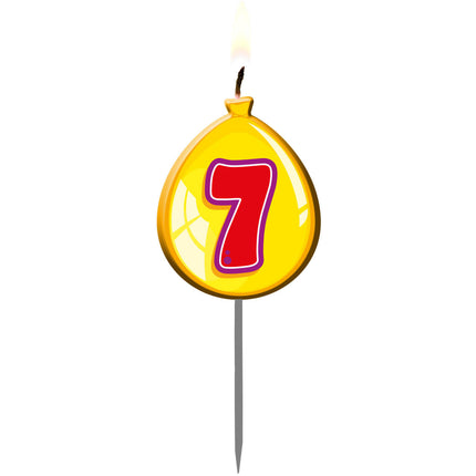 Palloncino Candela 7 anni 8 cm