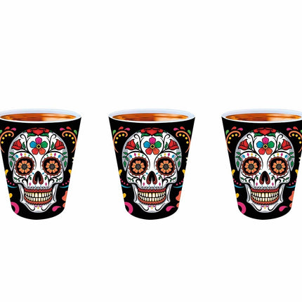 Bicchieri Dia De Los Muertos Shot 5cm 3pcs