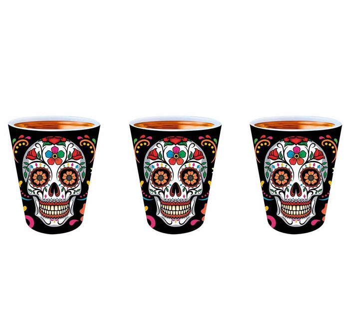 Bicchieri Dia De Los Muertos Shot 5cm 3pcs