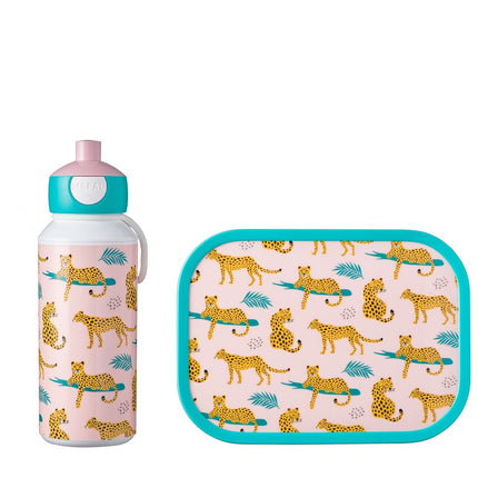 Set pranzo Campus Bottiglia+Lunchbox Leopardo