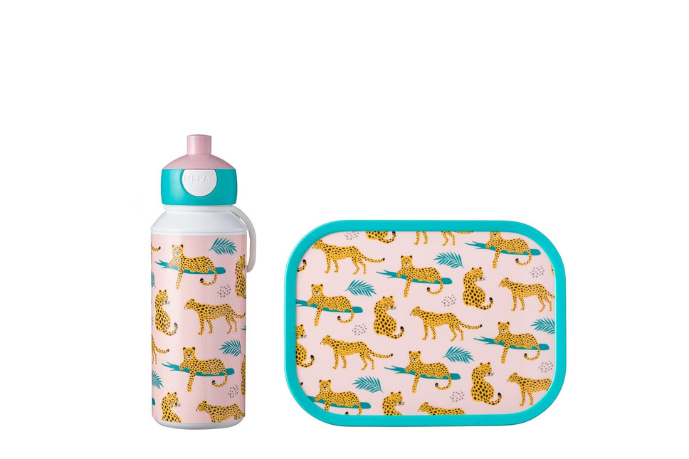 Set pranzo Campus Bottiglia+Lunchbox Leopardo