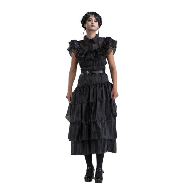 Costume Wednesday Prom Night Dress Nero