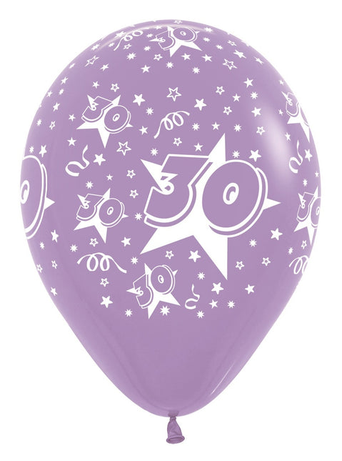 Palloncini Numero 30 Mix 30cm 25pz