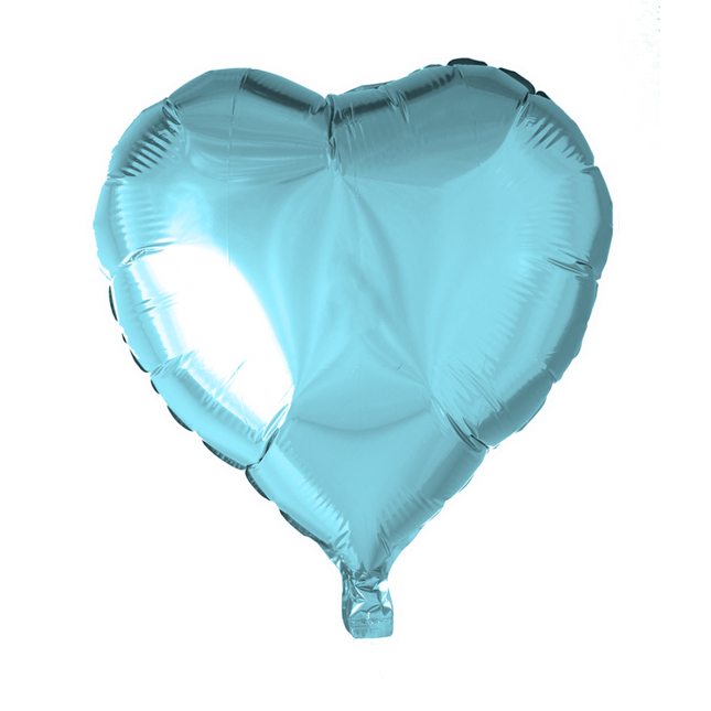 Palloncino ad elio Cuore Azzurro 45cm Vuoto