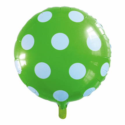 Palloncino ad elio a pois verde chiaro 45 cm vuoto