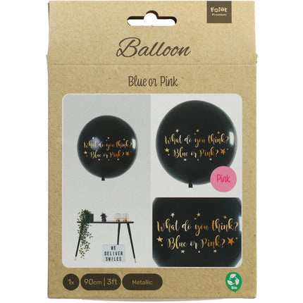 Palloncino Gender Reveal Girl Metallic 90 cm