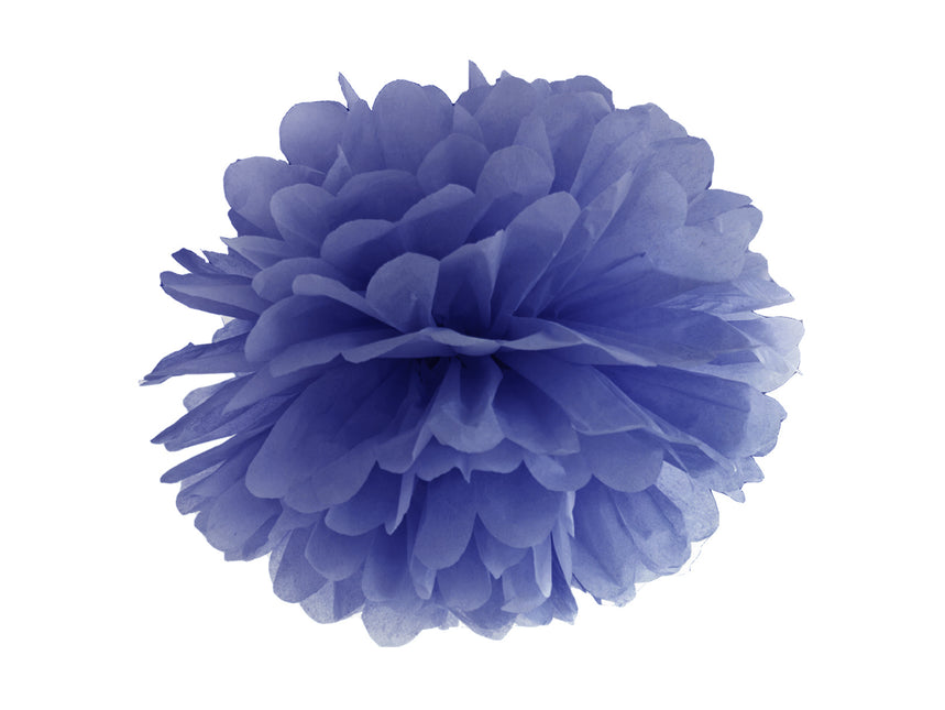 Pompon blu 25 cm