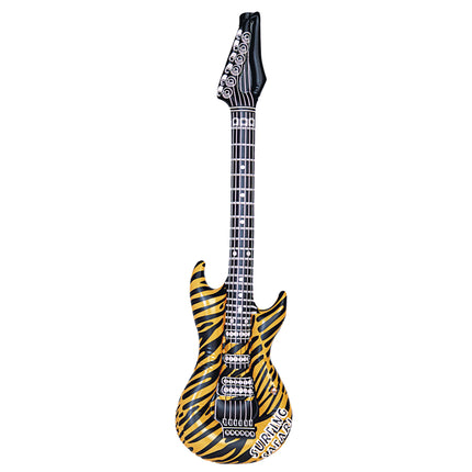 Chitarra finta Zebra Giallo Nero Gonfiabile 1,07 m