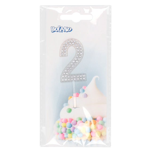 Cake topper 2 anni Diamante 10,5 cm